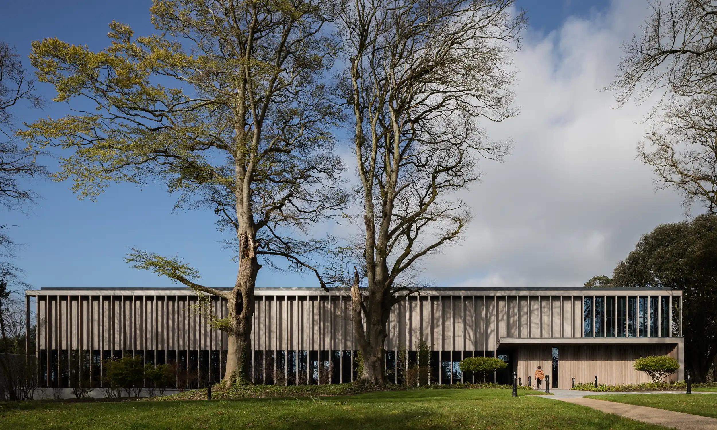 Pre-weathered timber cladding Adare Manor Padel Club junction