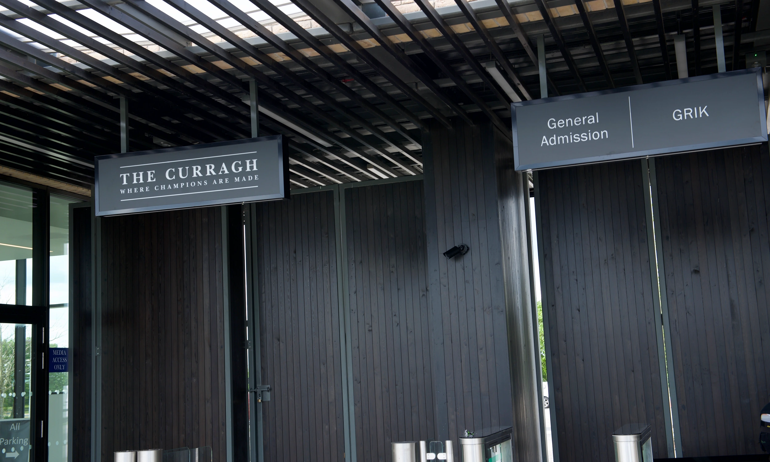 Timber cladding Curragh Racecourse secret fix cladding