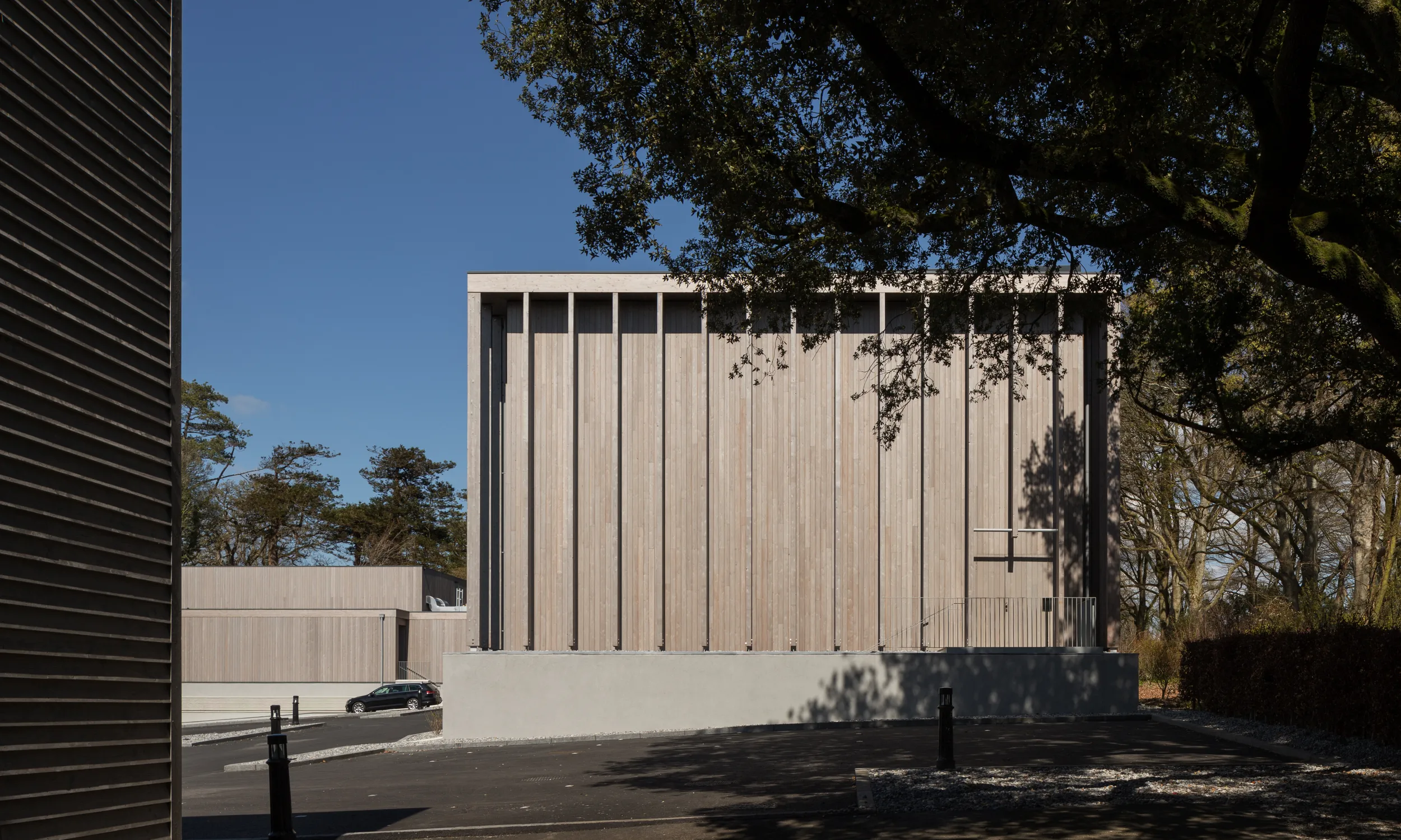 Pre-weathered timber cladding Adare Manor Padel Club