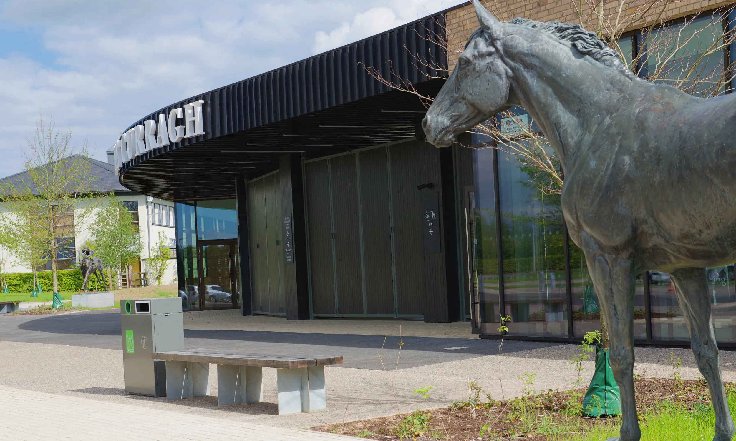 Timber cladding Curragh Racecourse elevation