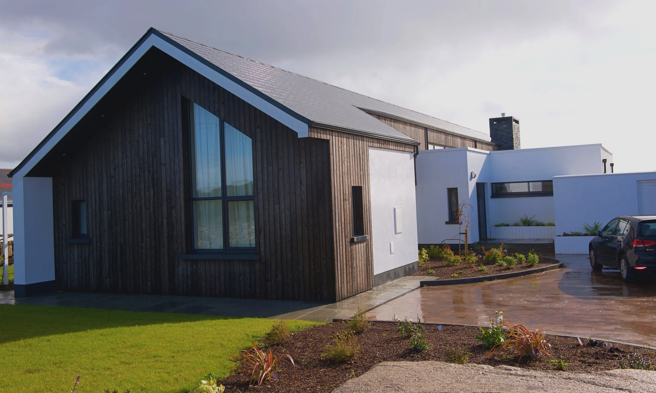 Avara™ Character Yakisugi cladding Galway elevation