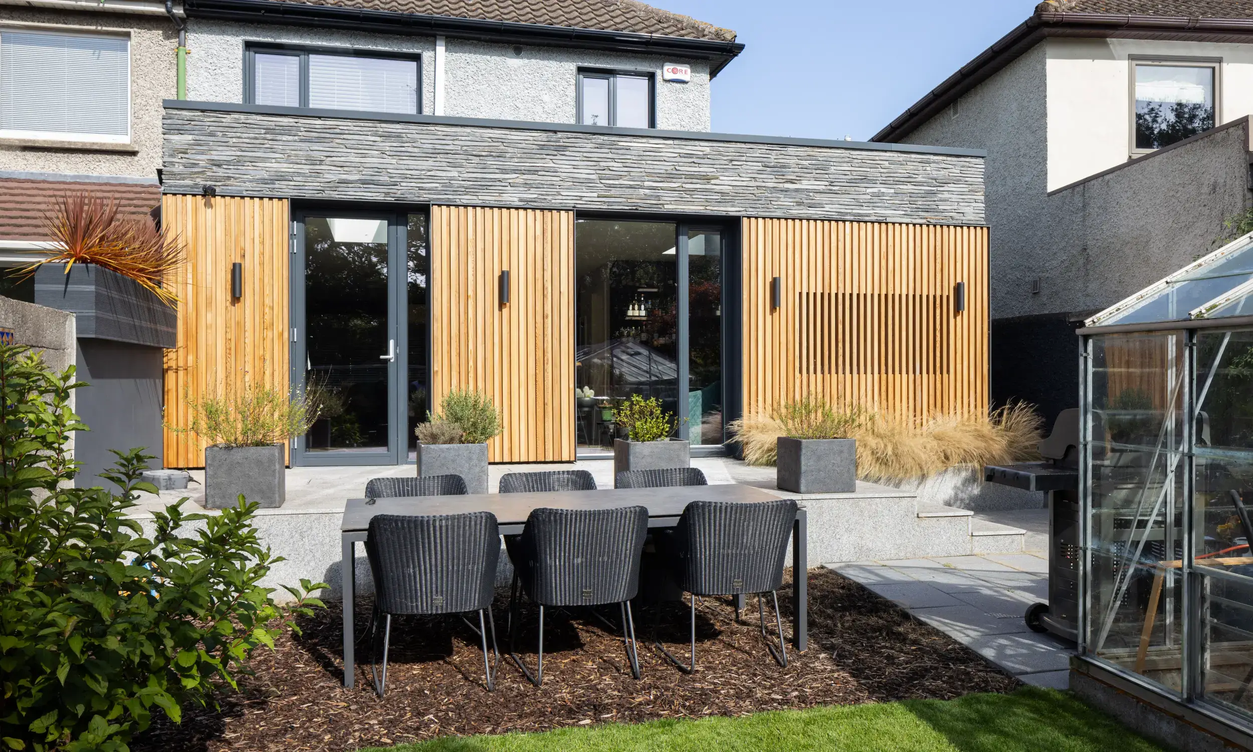 Western Red Cedar cladding Dollymount house elevation